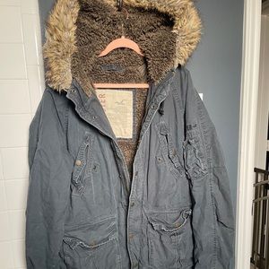 Vintage Hollister Fur Lined Jacket Large